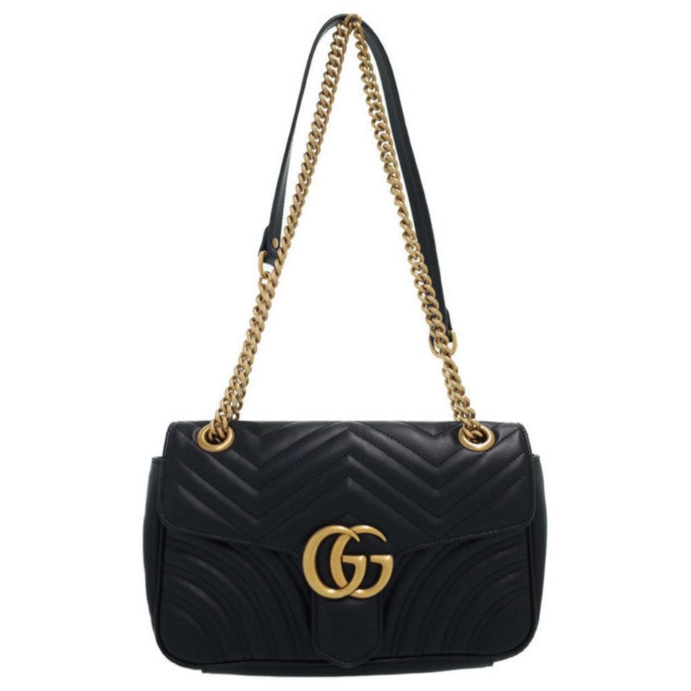 Gucci GG Marmont Small Shoulder Bag Chain Black